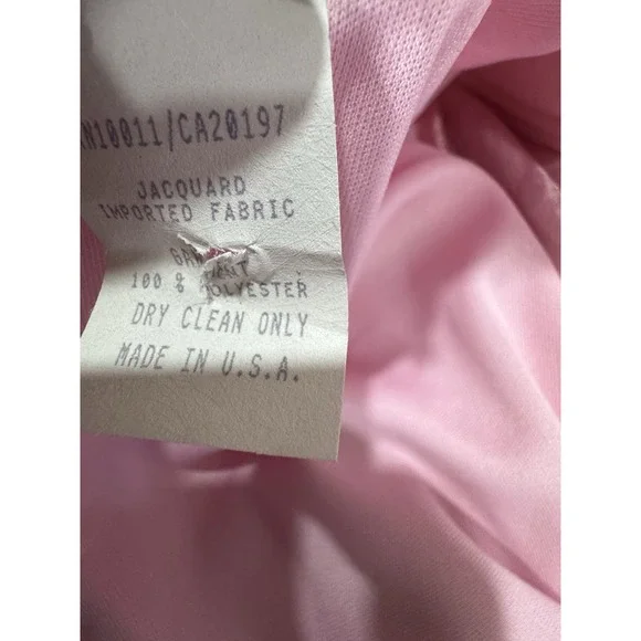 Vintage After Dark‎ Pink Floral Lace Bow Pleated Midi Dress Women's - Picture 7 of 8